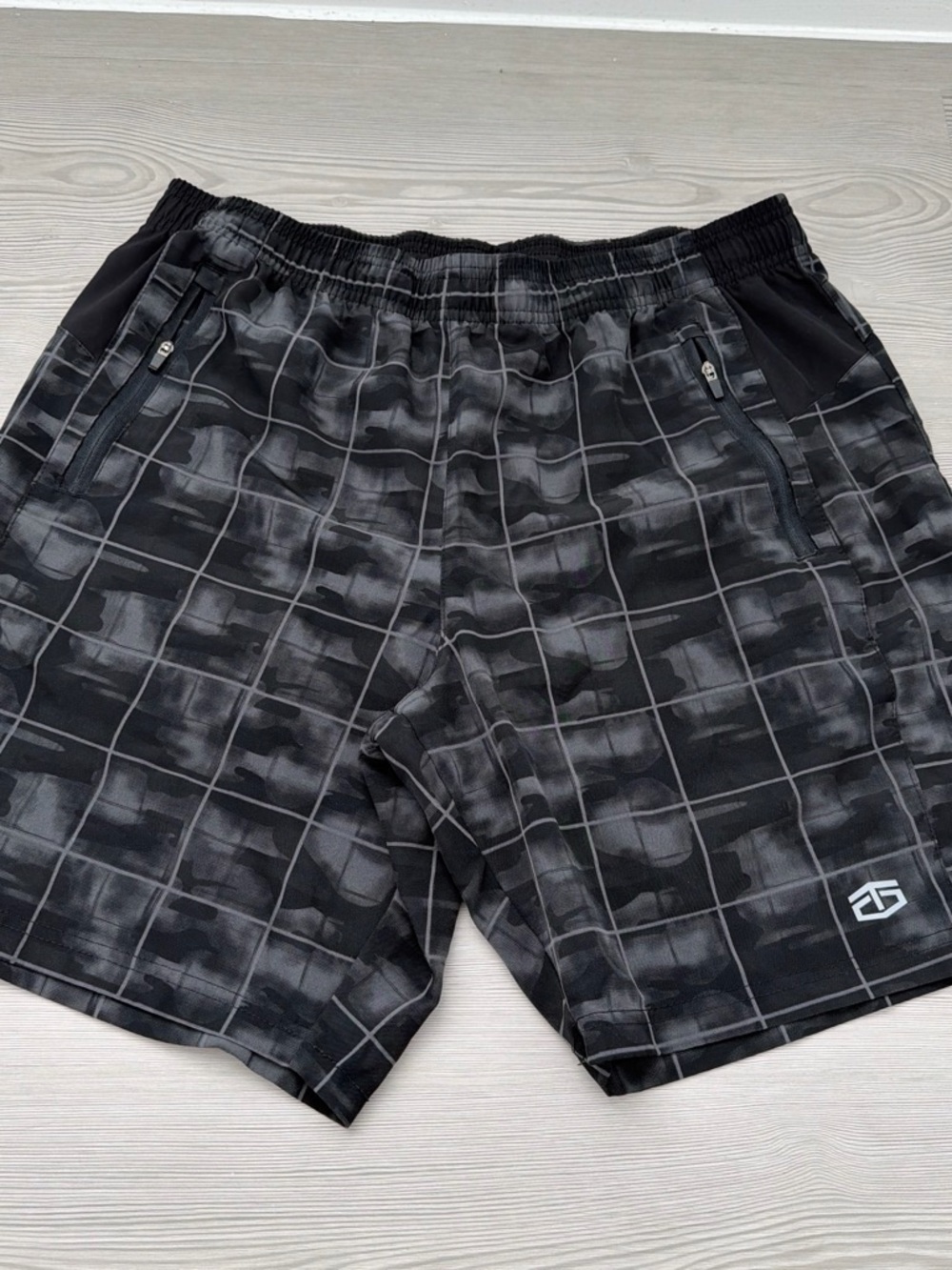 Tapout Black Athletic Shorts with White Logo Tag